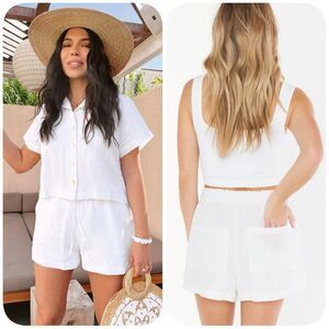 NWOT Show Me Your MuMu Sasha Linen Shorts